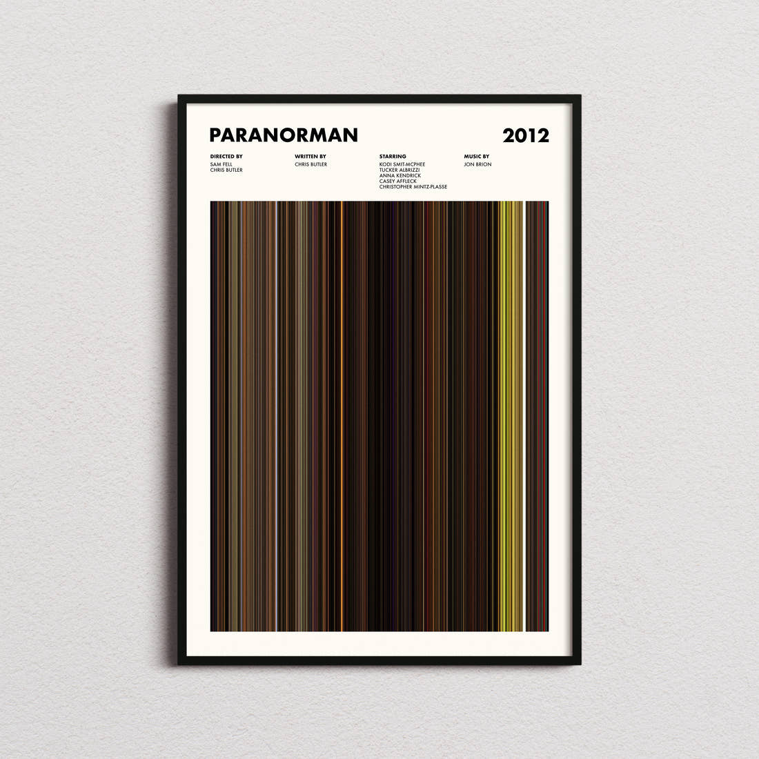 ParaNorman Movie Barcode Poster
