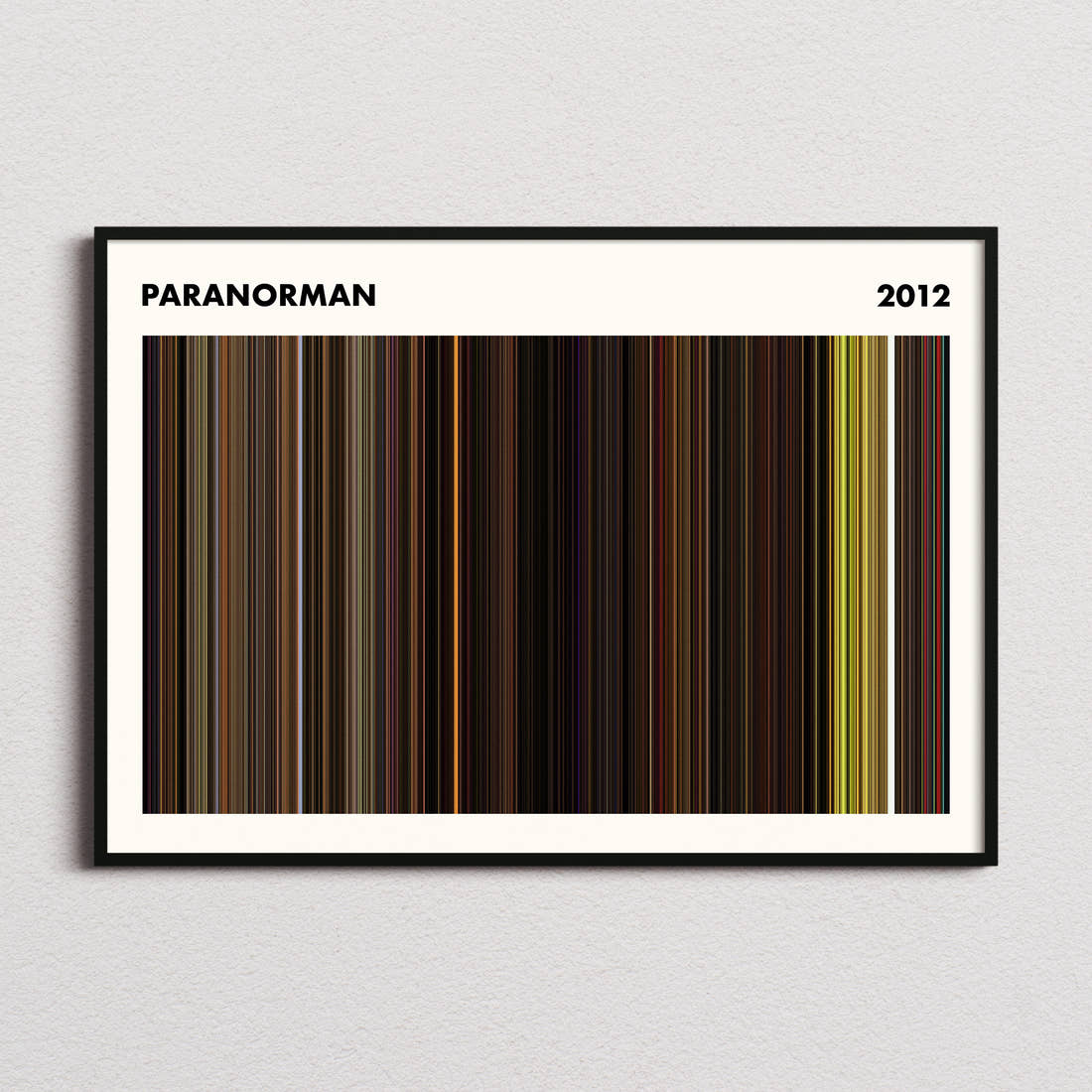 ParaNorman Movie Barcode Poster - Simplified