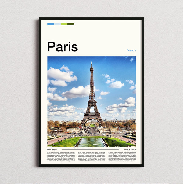 Paris - Eiffel Tower Under Blue Skies - Travel Print