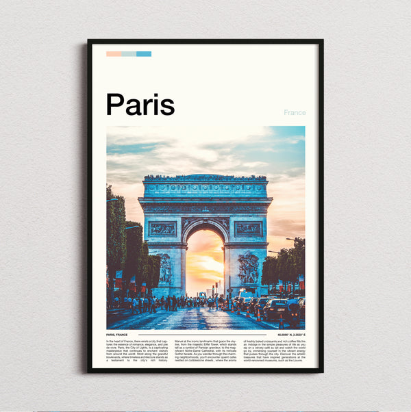 Paris - Arc De Triomphe At Sunset - Travel Print