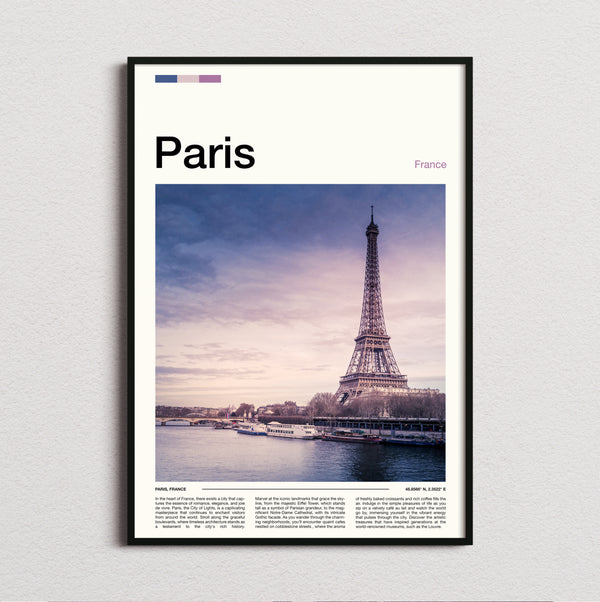 Paris - Eiffel Tower Over The Seine - Travel Print