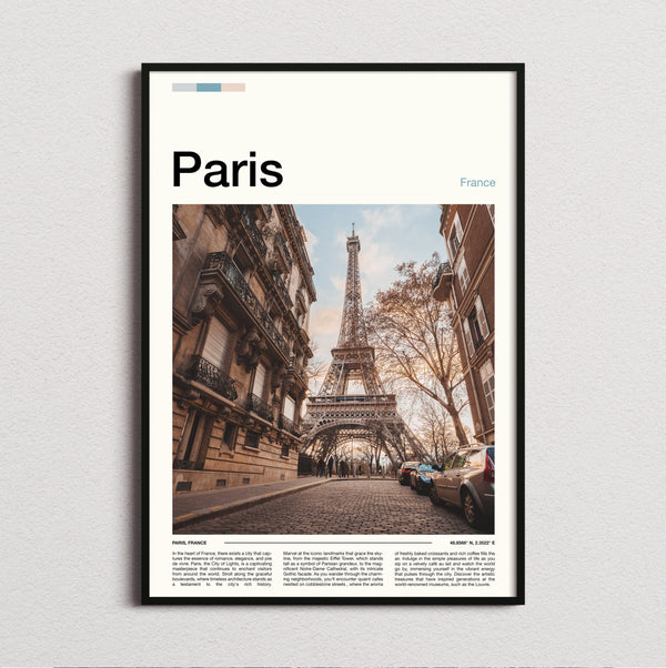 Paris - Eiffel Tower From The Street - Travel Print
