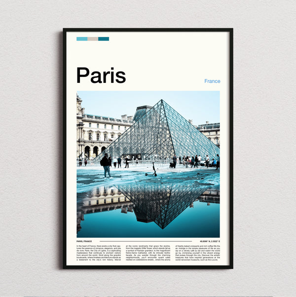 Paris - Louvre Pyramid - Travel Print