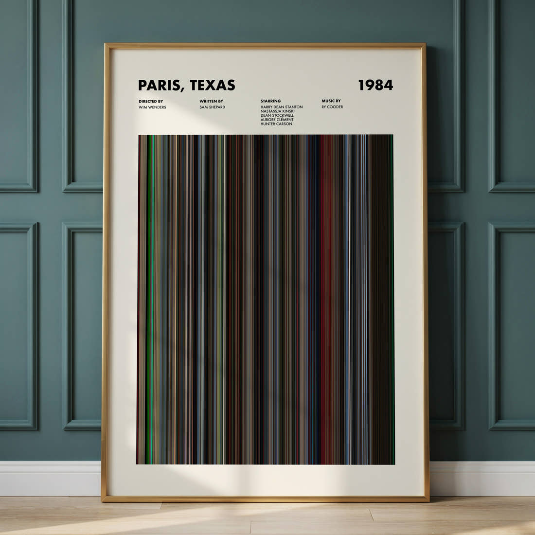 Paris, Texas Movie Barcode Poster