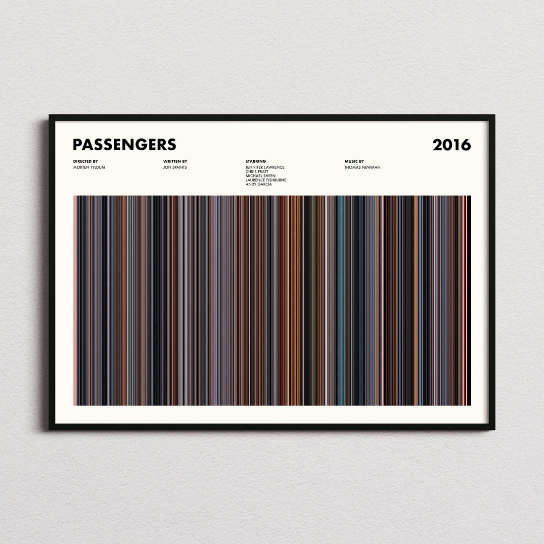 Passengers Movie Barcode Poster