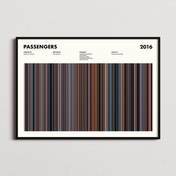 Passengers Movie Barcode Poster