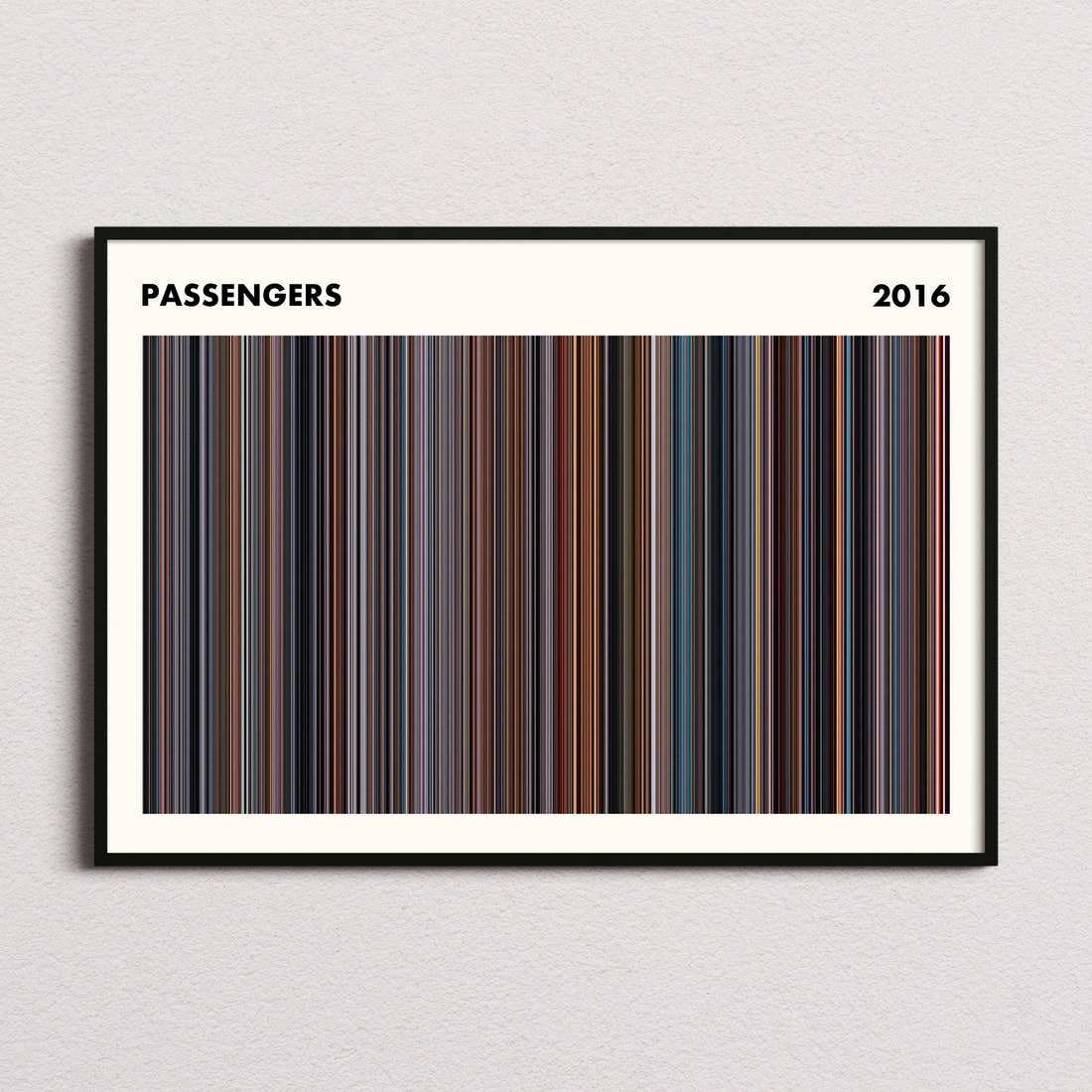Passengers Movie Barcode Poster - Simplified