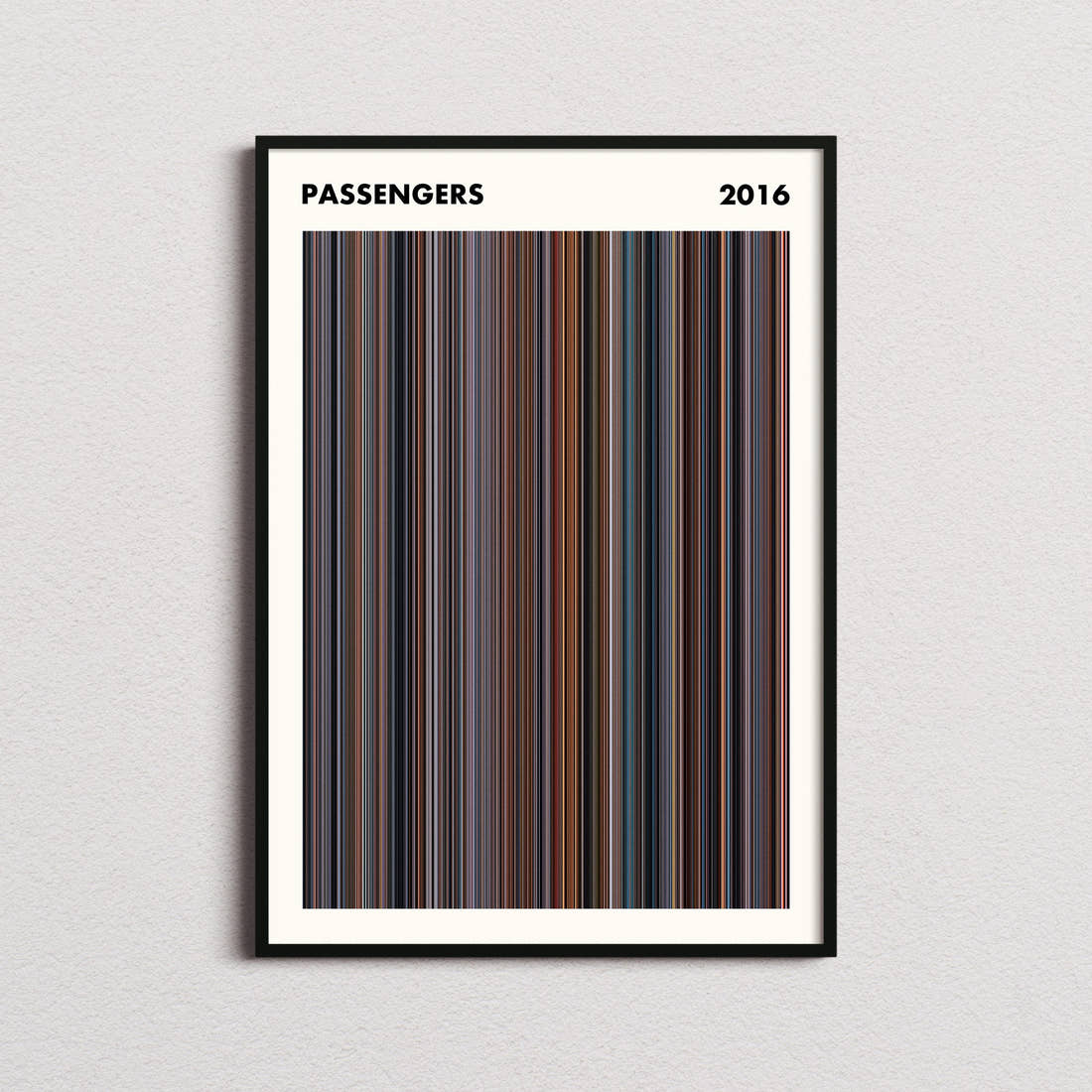 Passengers Movie Barcode Poster - Simplified