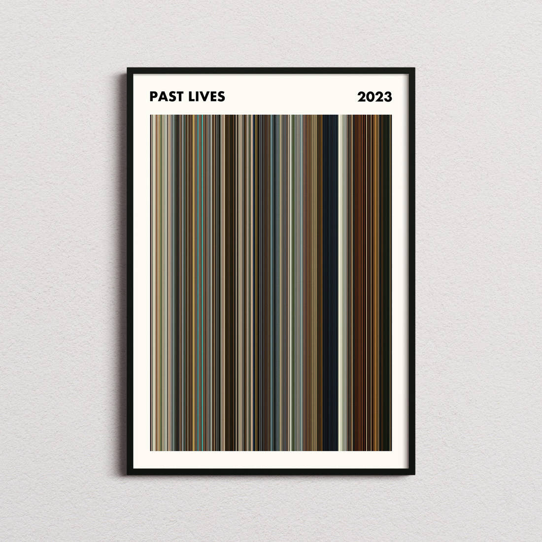 Past Lives Movie Barcode Poster - Simplified