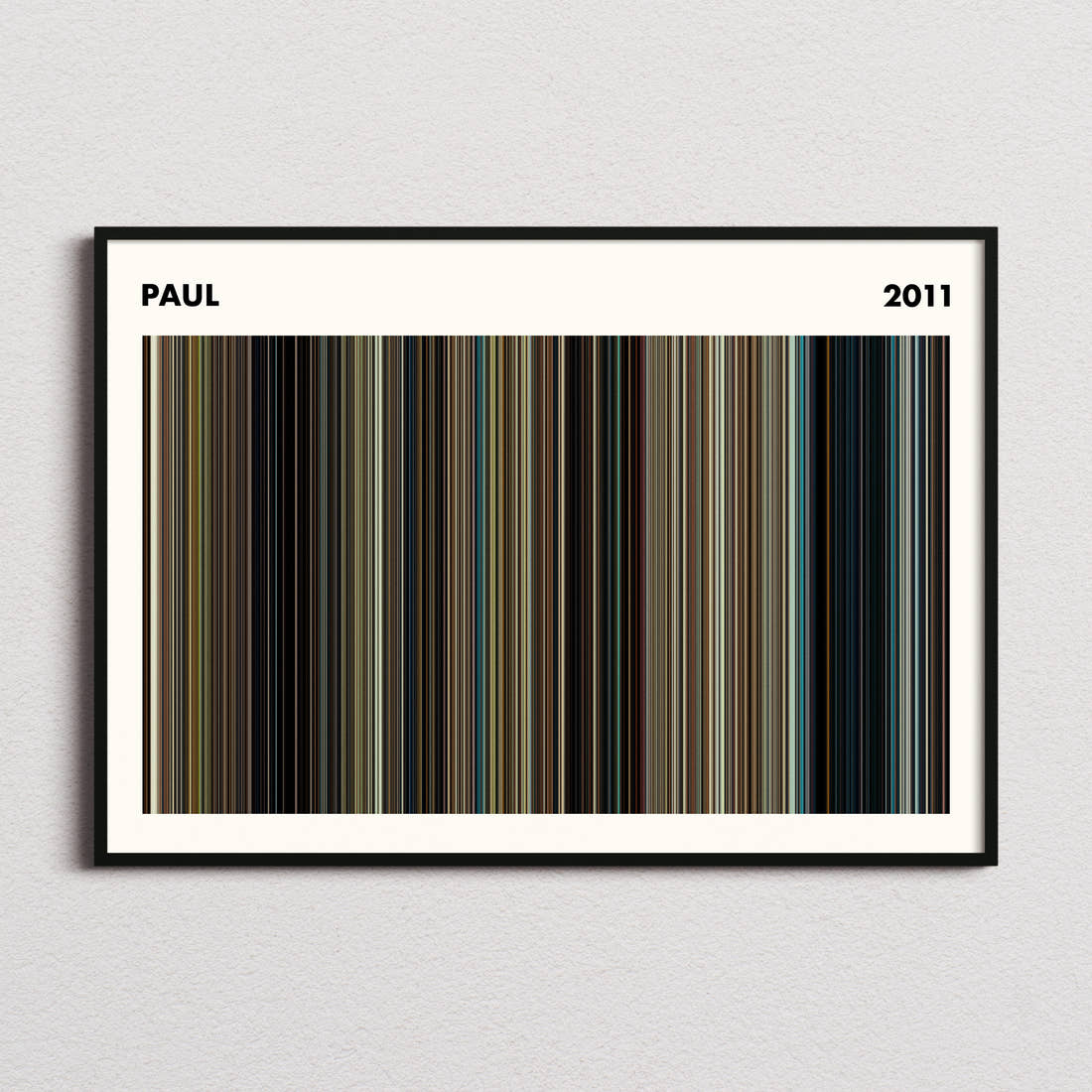 Paul Movie Barcode Poster - Simplified