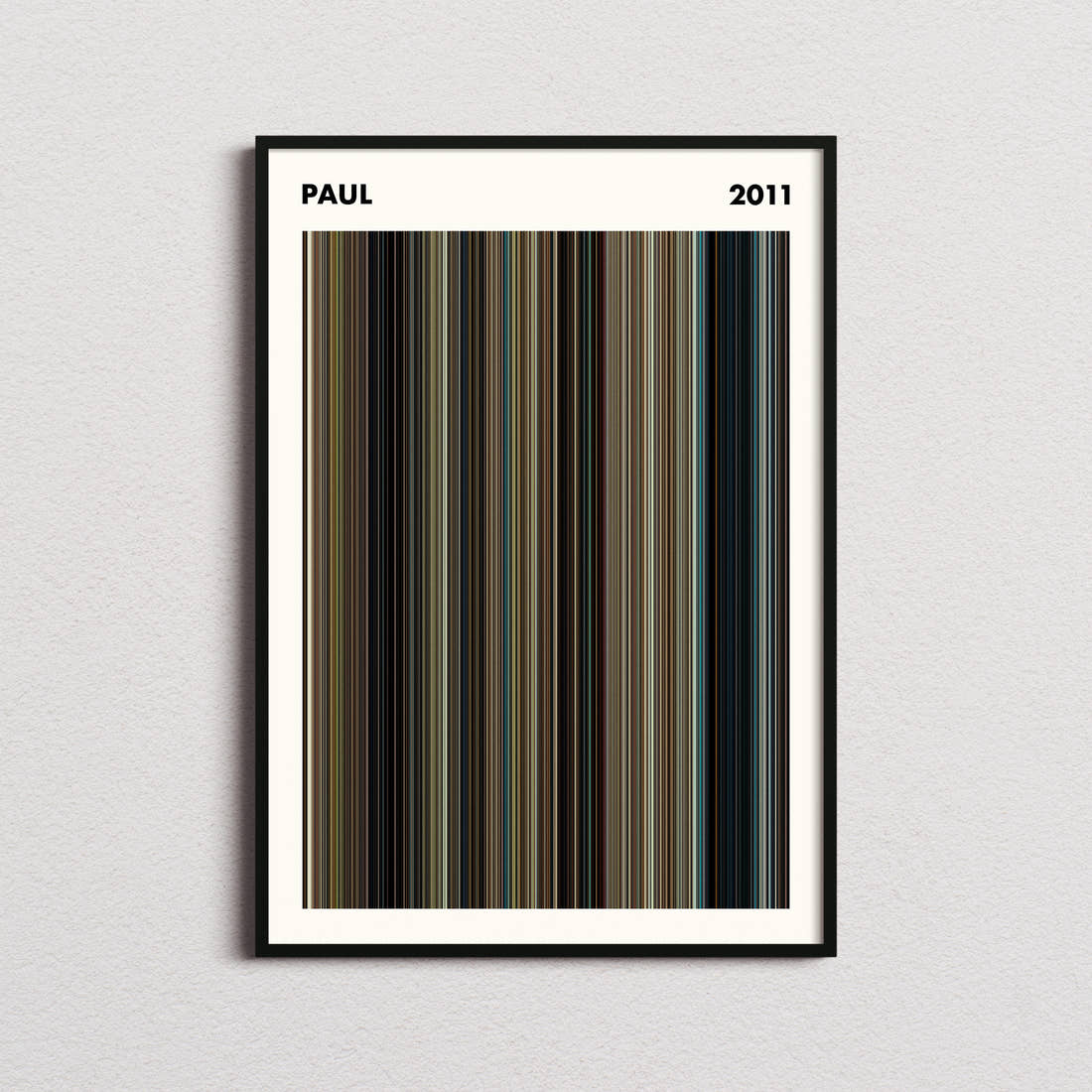 Paul Movie Barcode Poster - Simplified