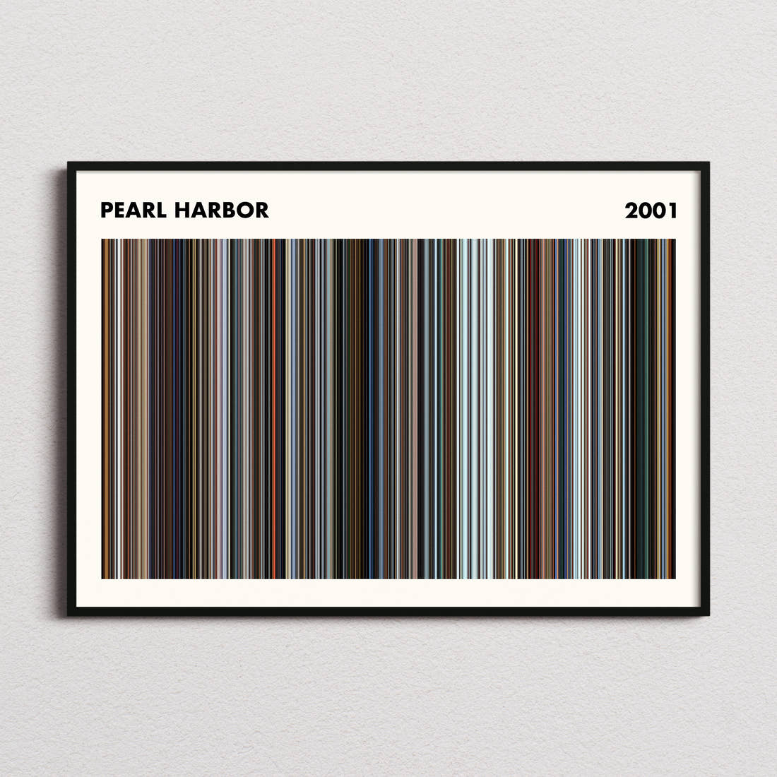 Pearl Harbor Movie Barcode Poster - Simplified