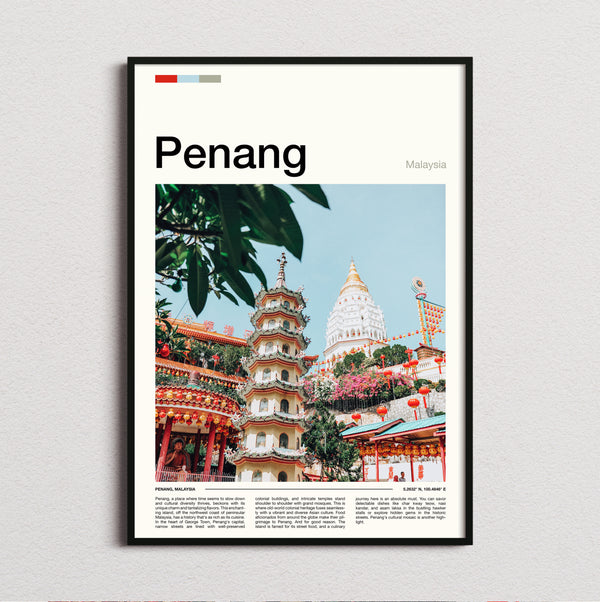 Penang - Pagoda And Temple - Travel Print