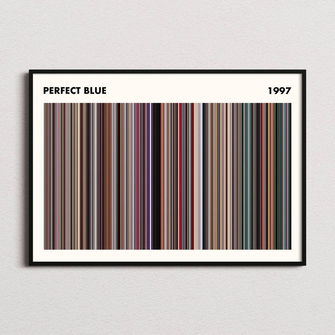 Perfect Blue Movie Barcode Poster - Simplified