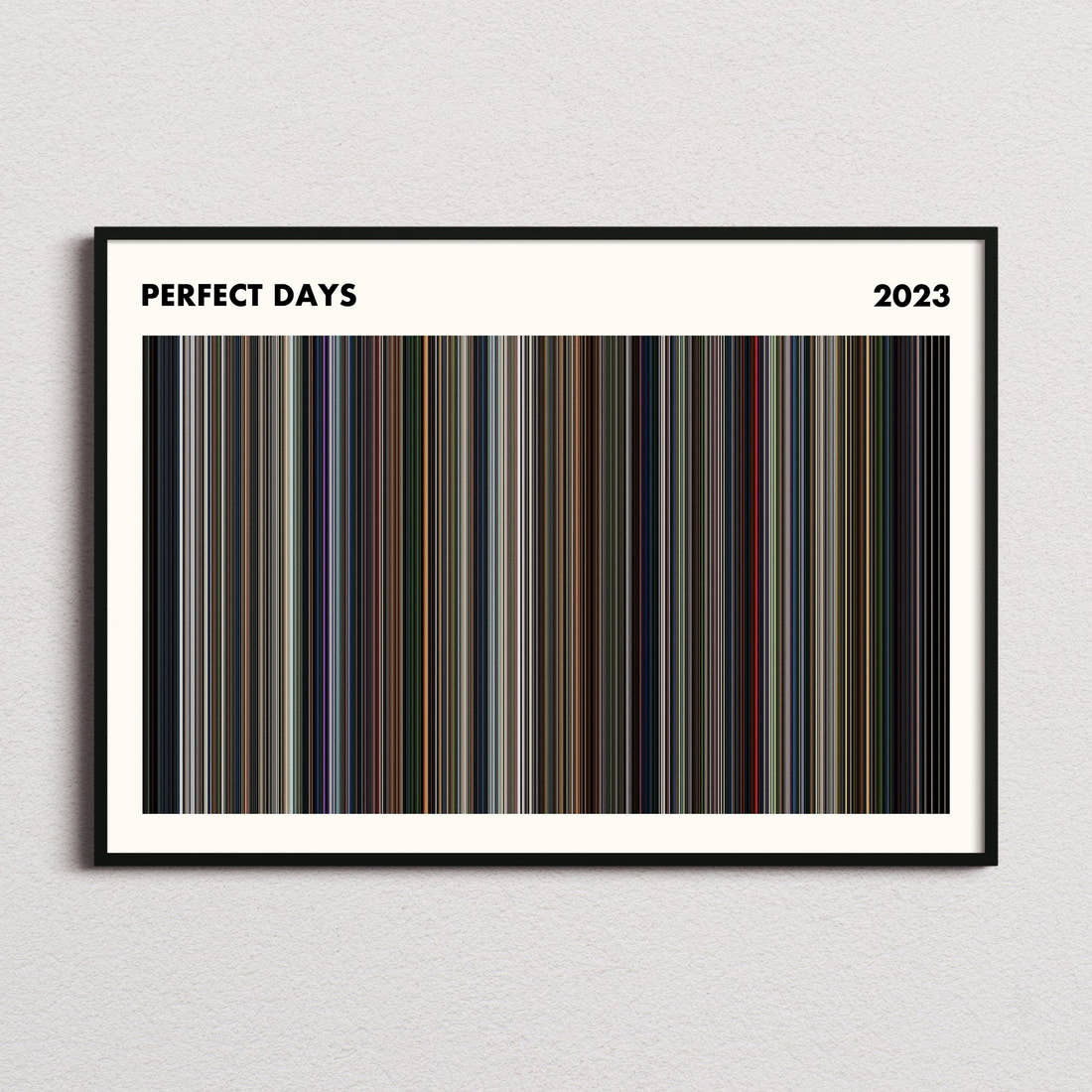 Perfect Days Movie Barcode Poster - Simplified