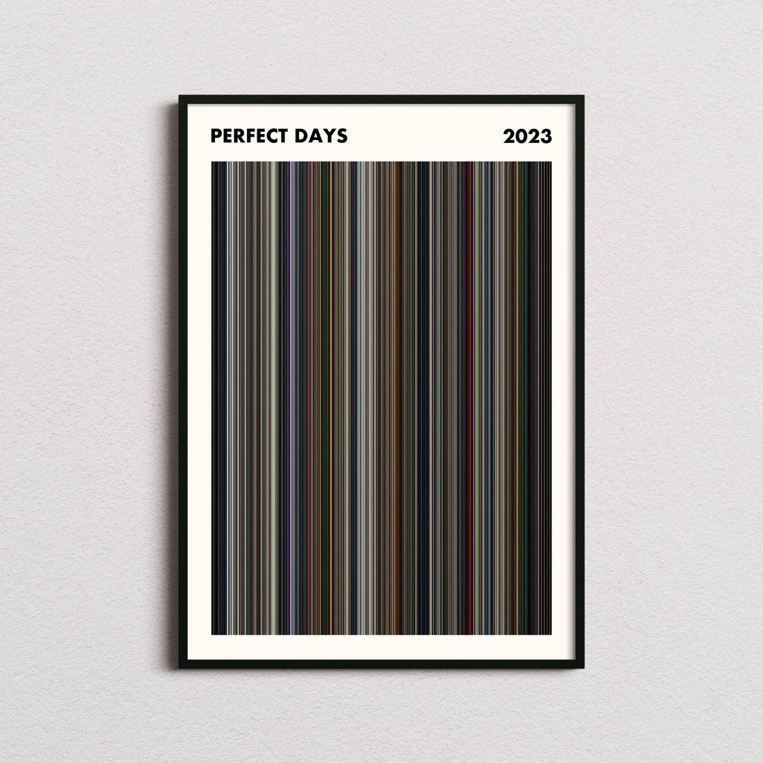 Perfect Days Movie Barcode Poster - Simplified