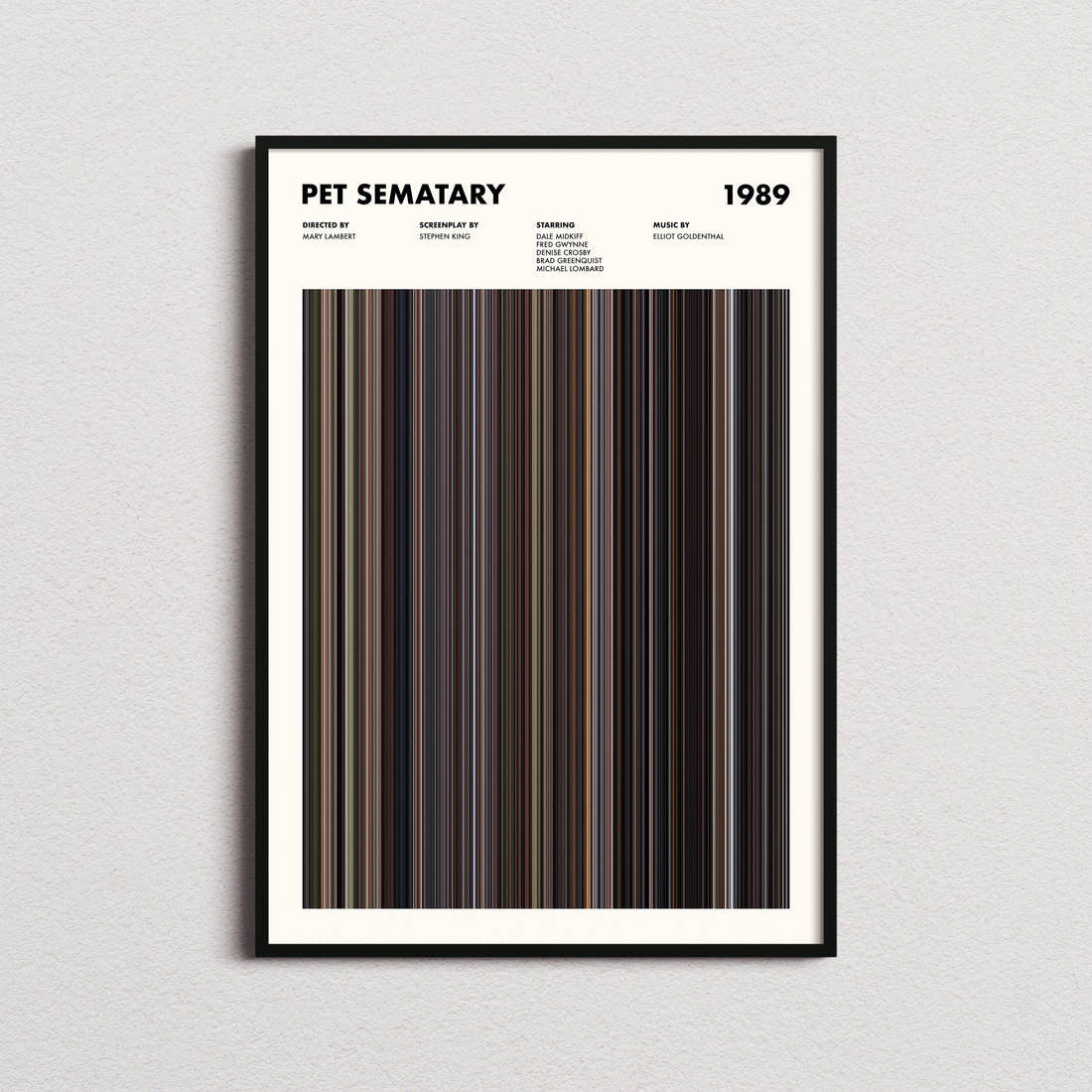 Pet Sematary Movie Barcode Poster