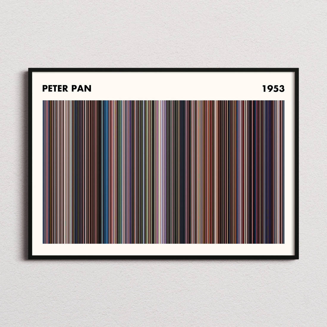 Peter Pan Movie Barcode Poster - Simplified
