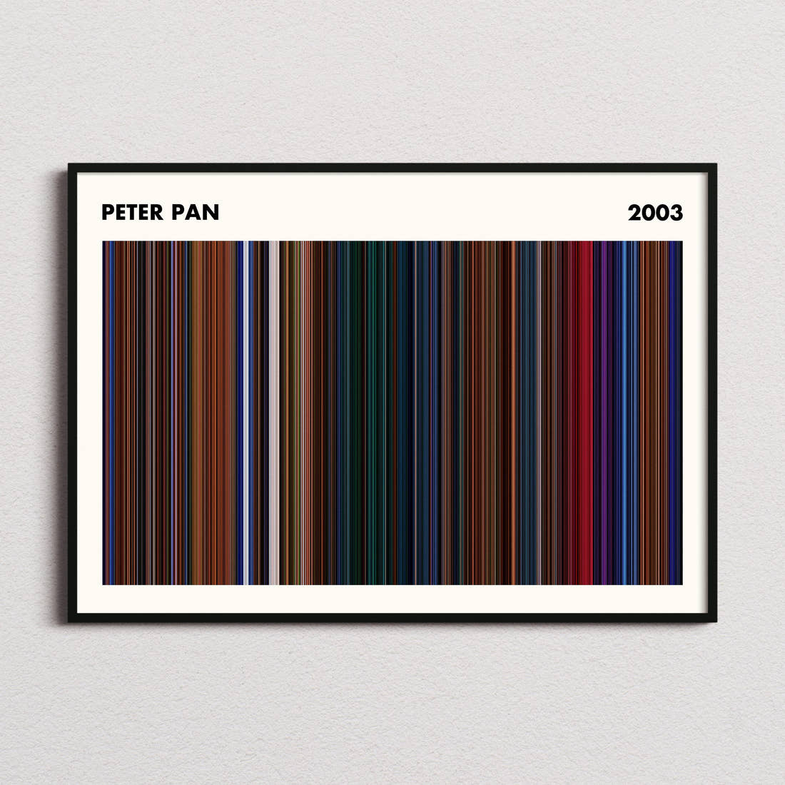 Peter Pan 2003 Movie Barcode Poster - Simplified