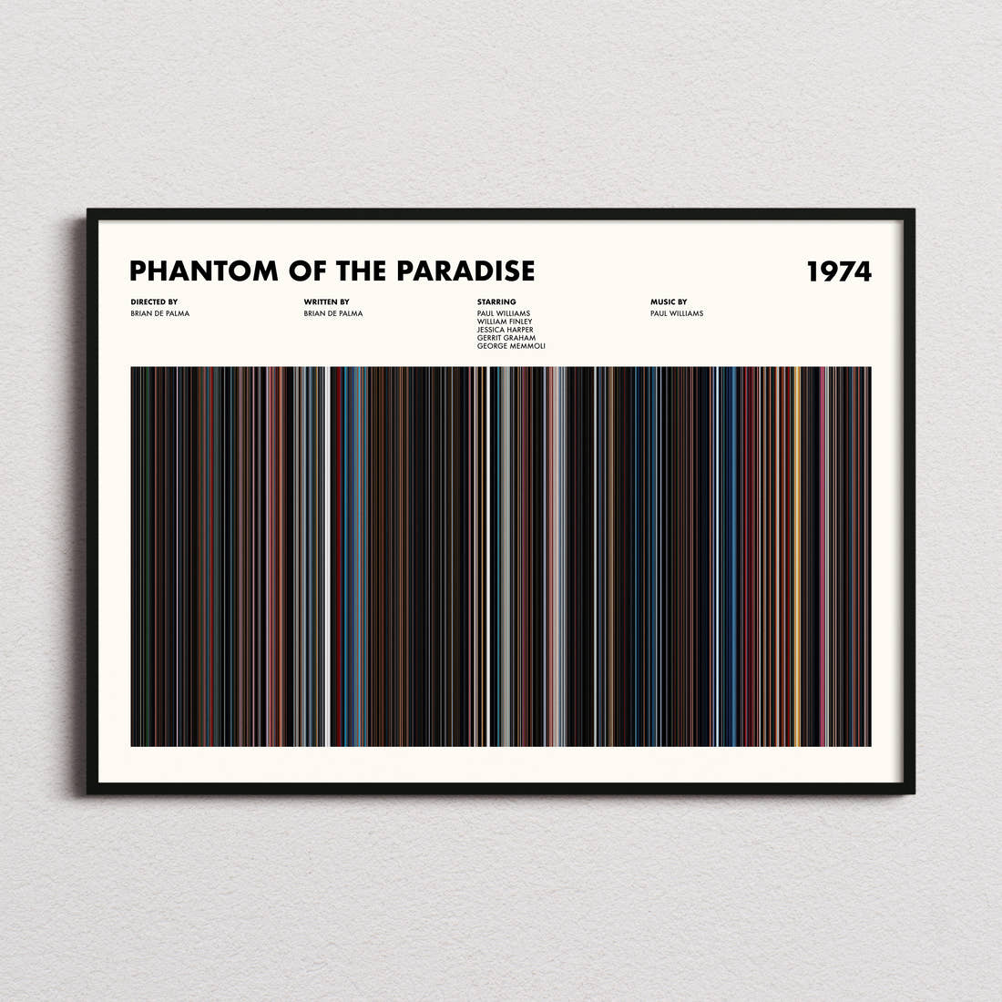 Phantom of the Paradise Movie Barcode Poster