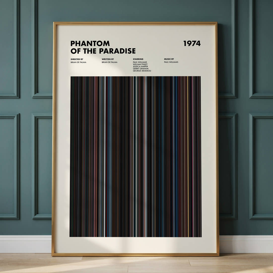 Phantom of the Paradise Movie Barcode Poster