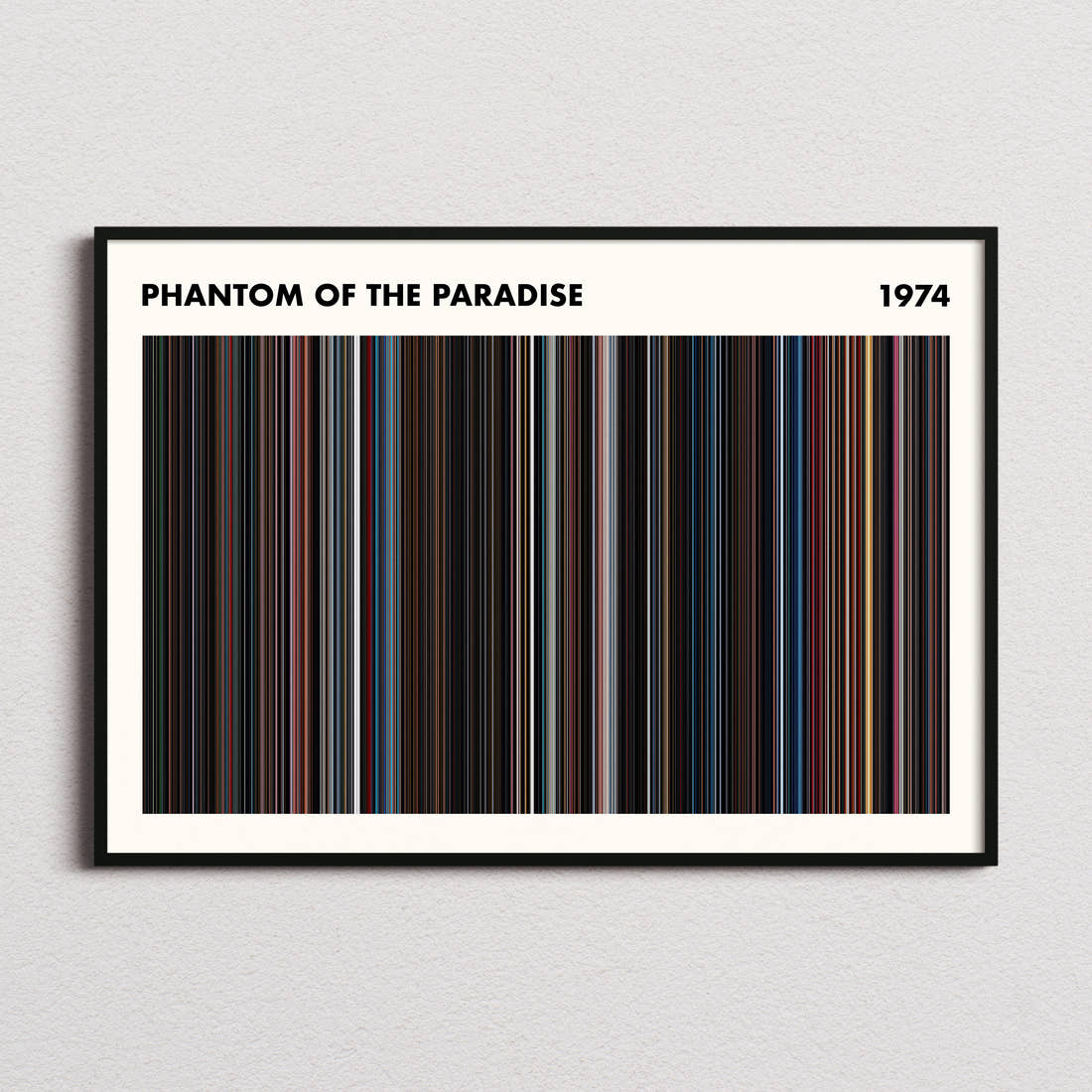 Phantom of the Paradise Movie Barcode Poster - Simplified