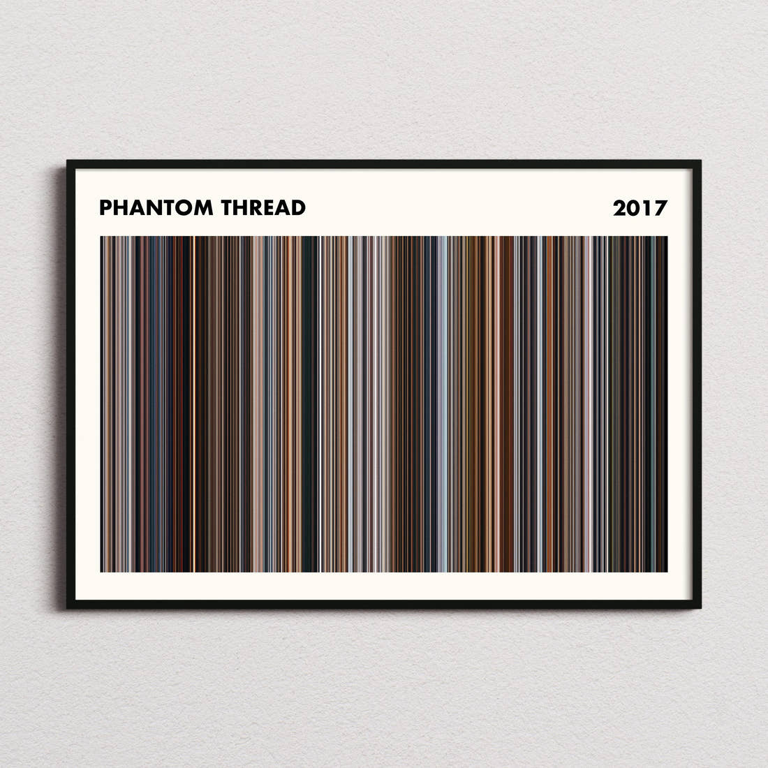 Phantom Thread Movie Barcode Poster - Simplified