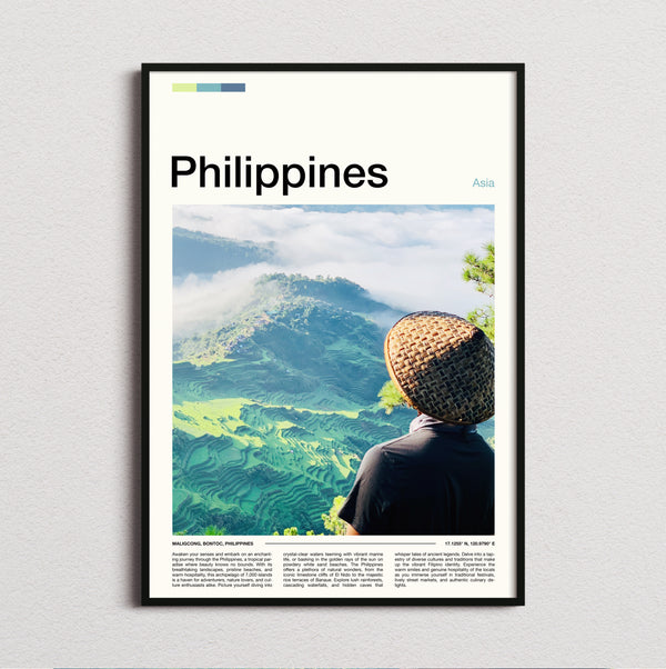 Philippines - Straw Hat - Travel Print