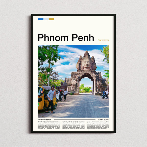 Phnom Penh - Temple Gateway - Travel Print