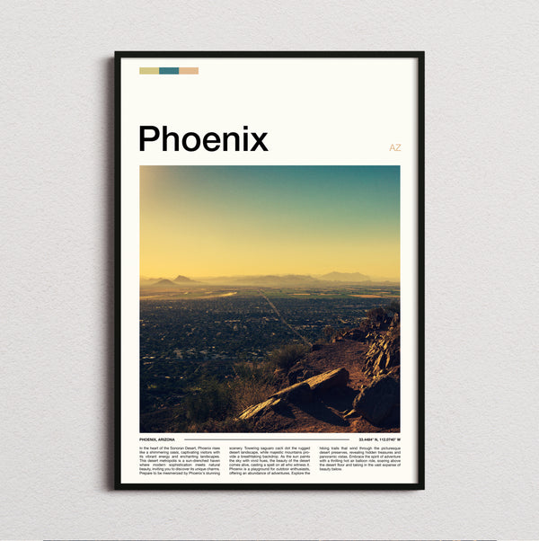 Phoenix - Desert Valley At Sunrise - Travel Print