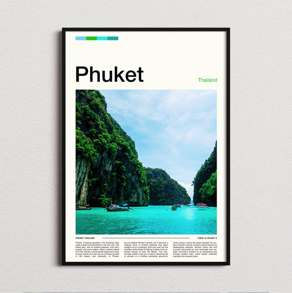 Phuket - Limestone Cliffs And Bay - Travel Print