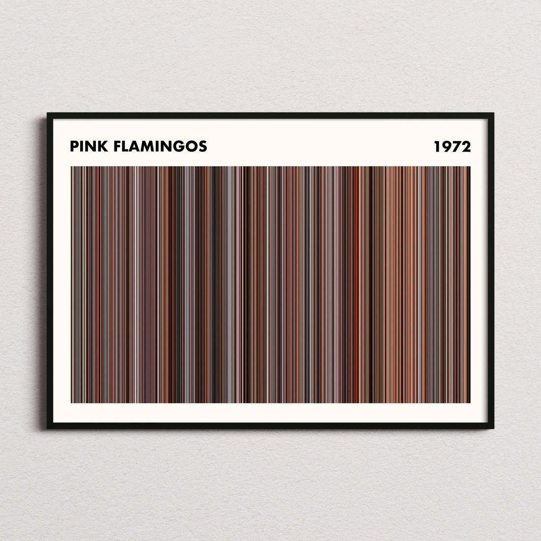 Pink Flamingos Movie Barcode Poster - Simplified