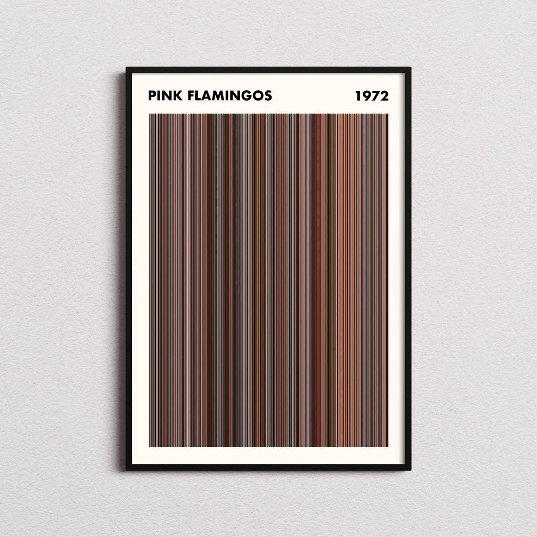 Pink Flamingos Movie Barcode Poster - Simplified