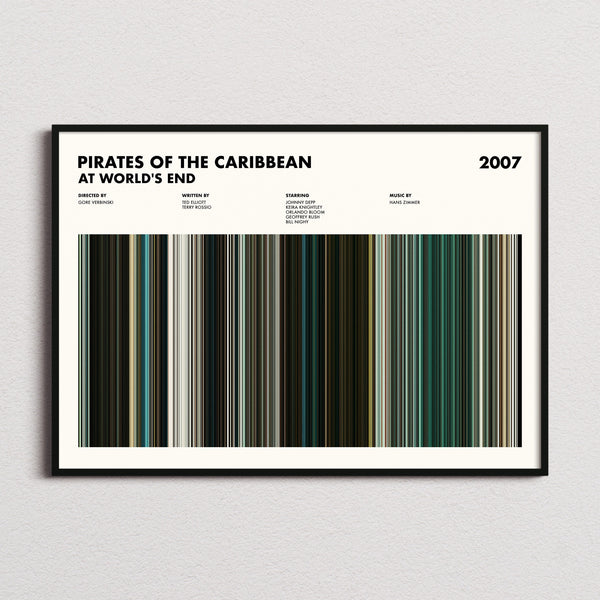 Pirates of the Caribbean: At World's End Movie Barcode Poster