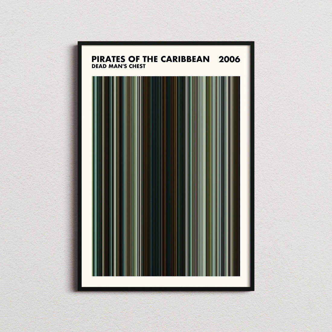 Pirates of the Caribbean: Dead Man's Chest Movie Barcode Poster - Simplified