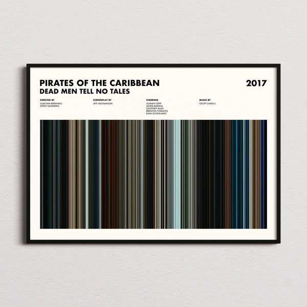 Pirates of the Caribbean: Dead Men Tell No Tales Movie Barcode Poster