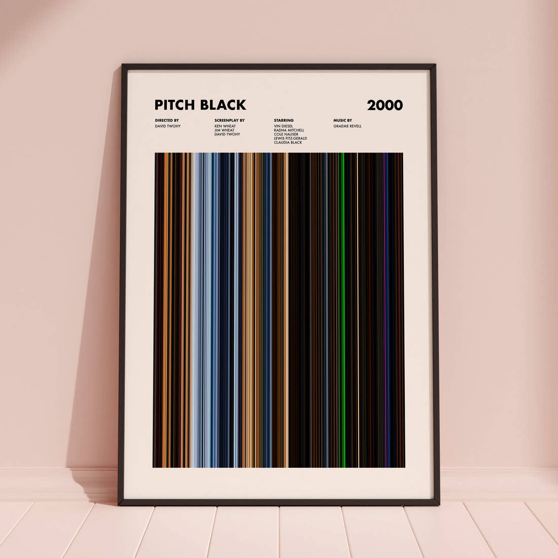 Pitch Black Movie Barcode Poster