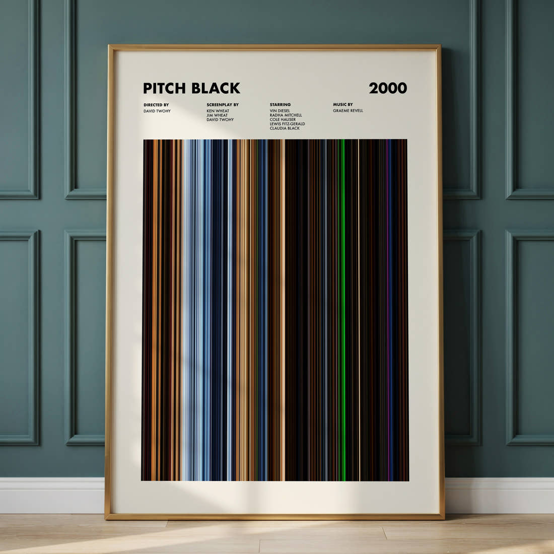 Pitch Black Movie Barcode Poster
