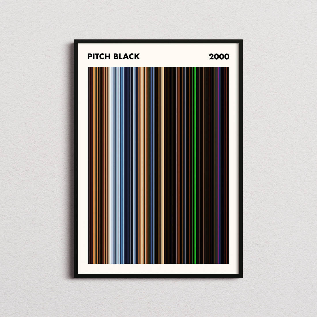 Pitch Black Movie Barcode Poster - Simplified