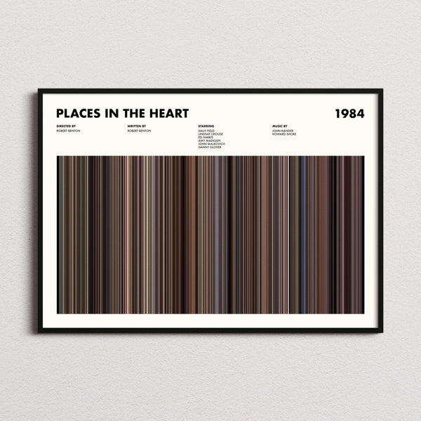 Places in the Heart Movie Barcode Poster