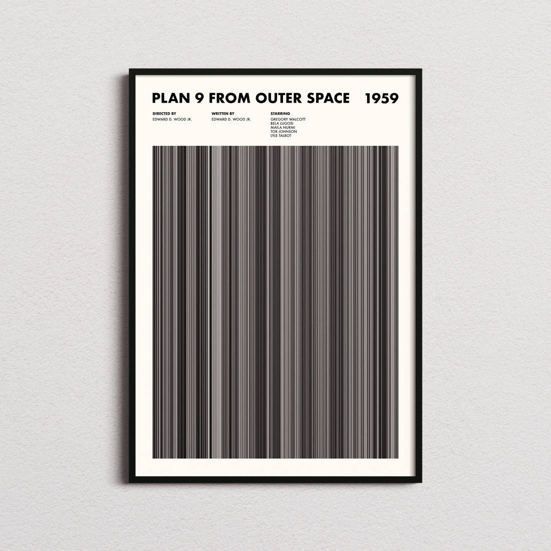 Plan 9 from Outer Space Movie Barcode Poster