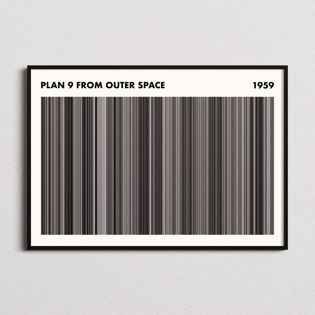 Plan 9 from Outer Space Movie Barcode Poster - Simplified
