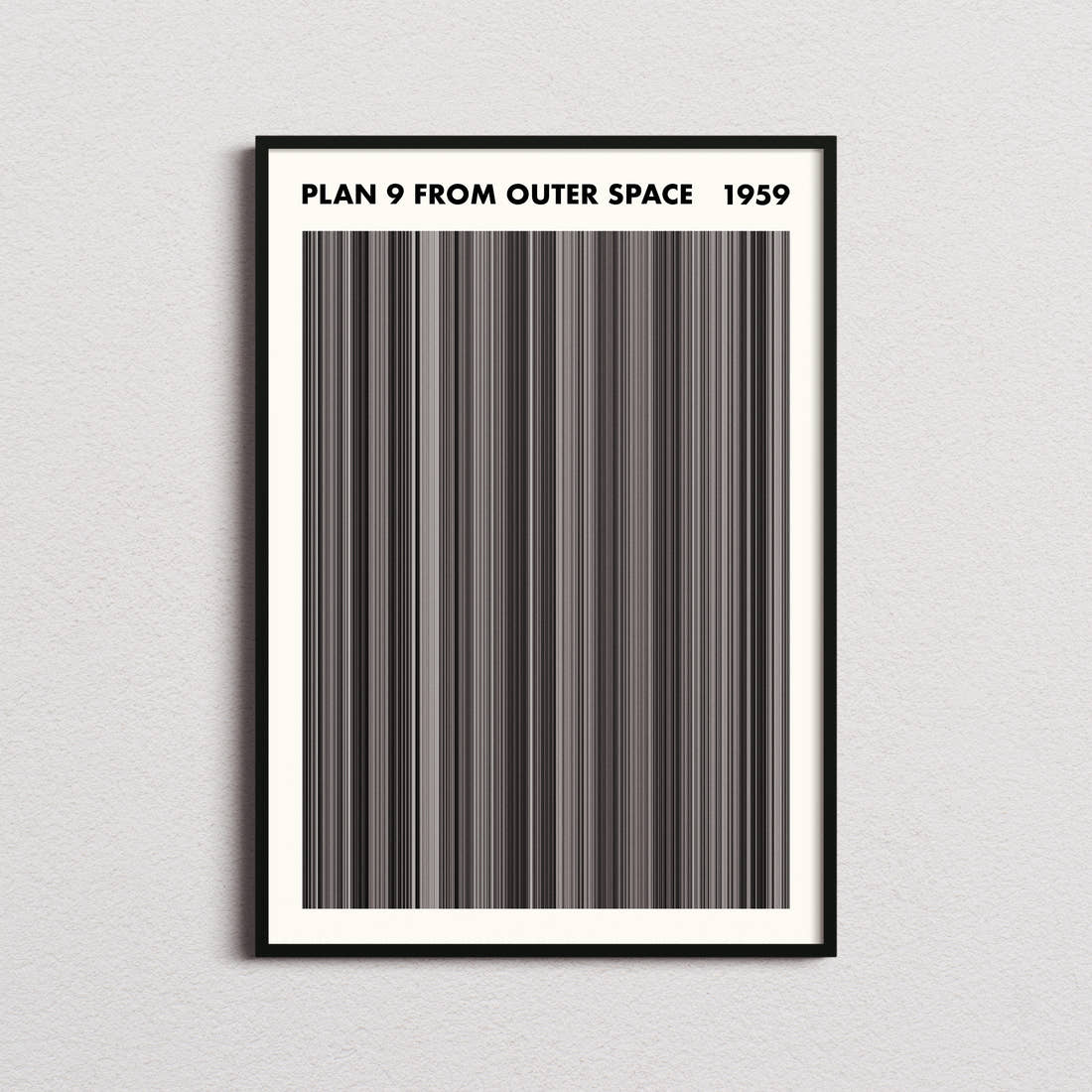 Plan 9 from Outer Space Movie Barcode Poster - Simplified
