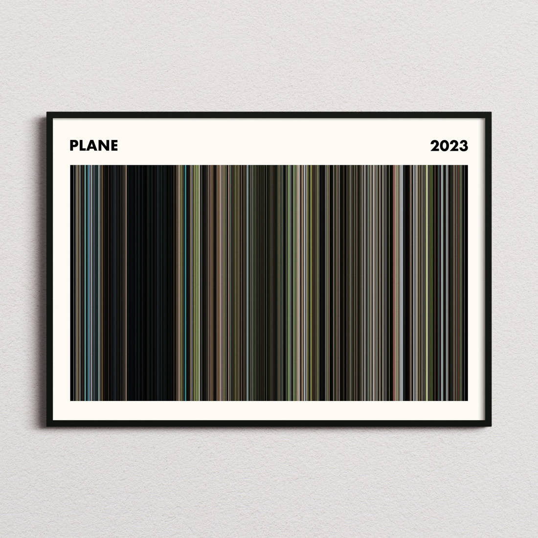 Plane Movie Barcode Poster - Simplified