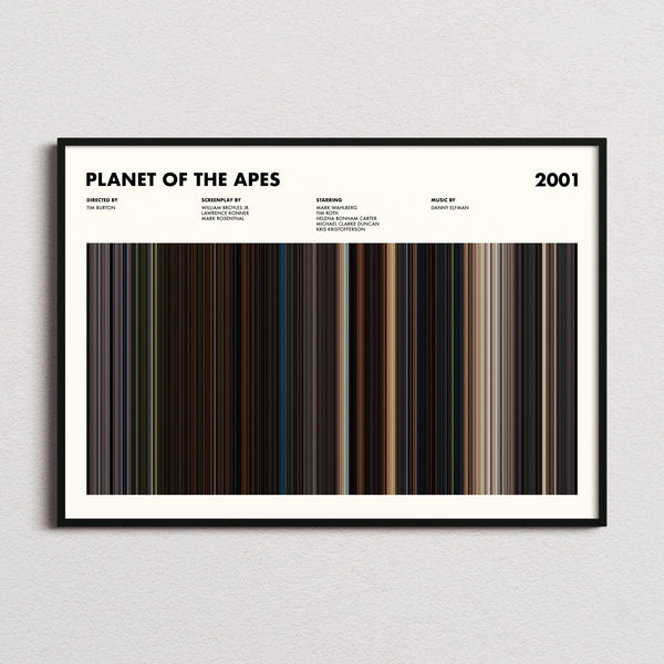 Planet of the Apes Movie Barcode Poster