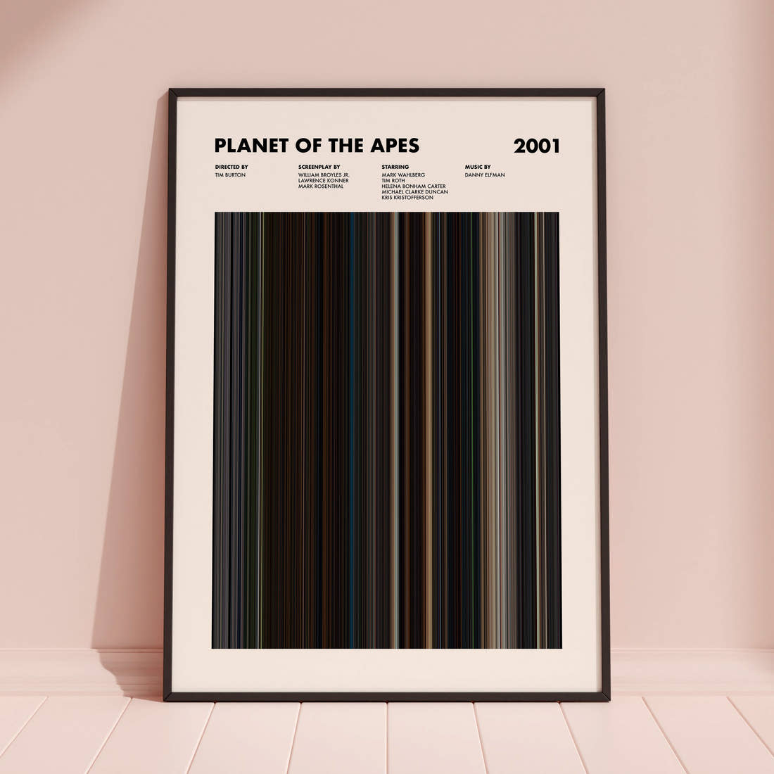 Planet of the Apes Movie Barcode Poster