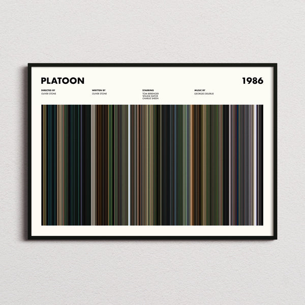 Platoon Movie Barcode Poster