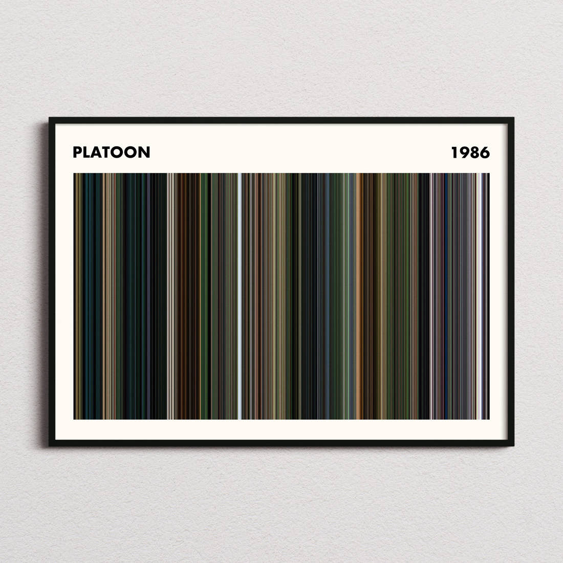 Platoon Movie Barcode Poster - Simplified