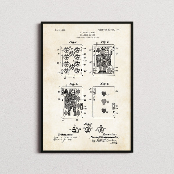 Playing Cards Patent Print