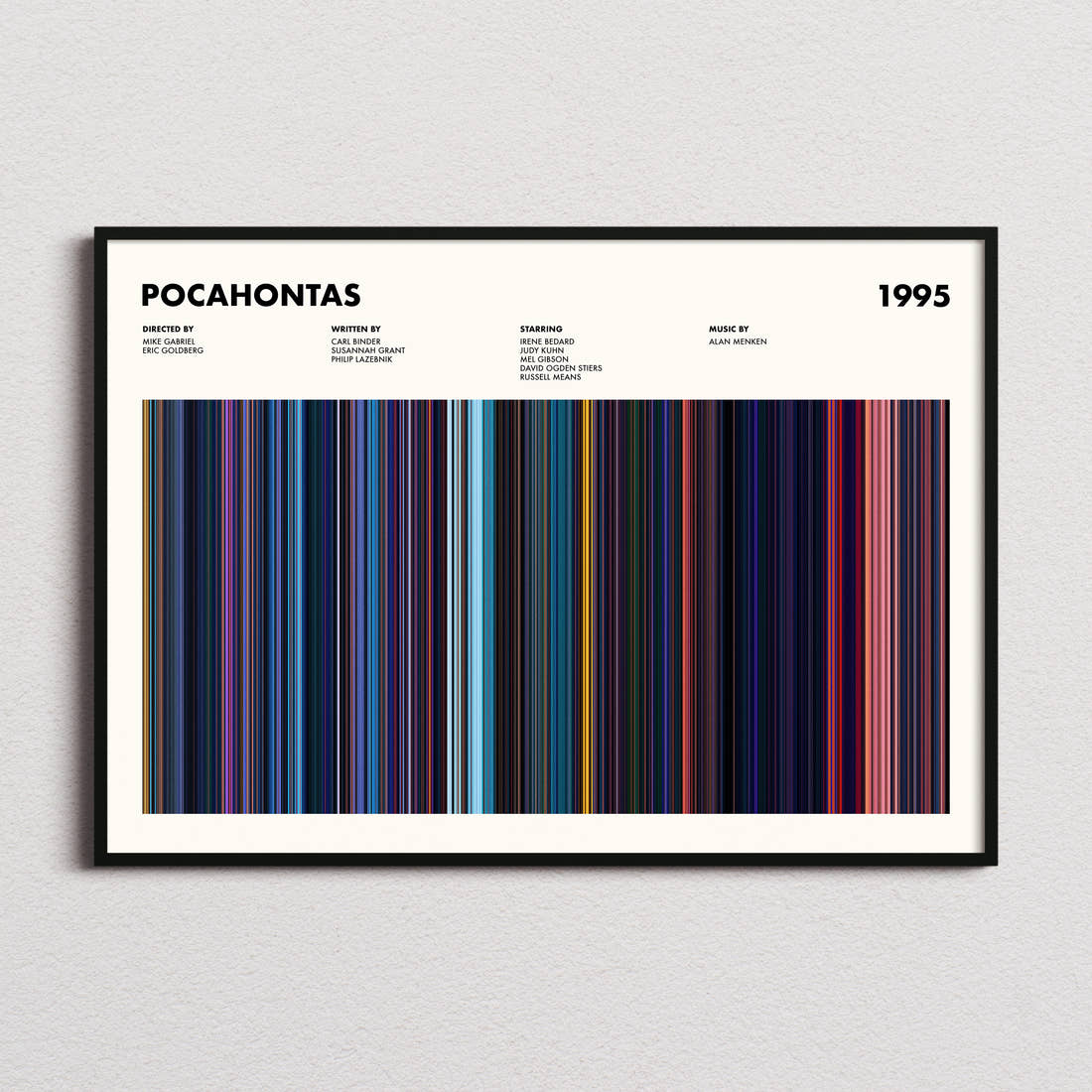Pocahontas Movie Barcode Poster
